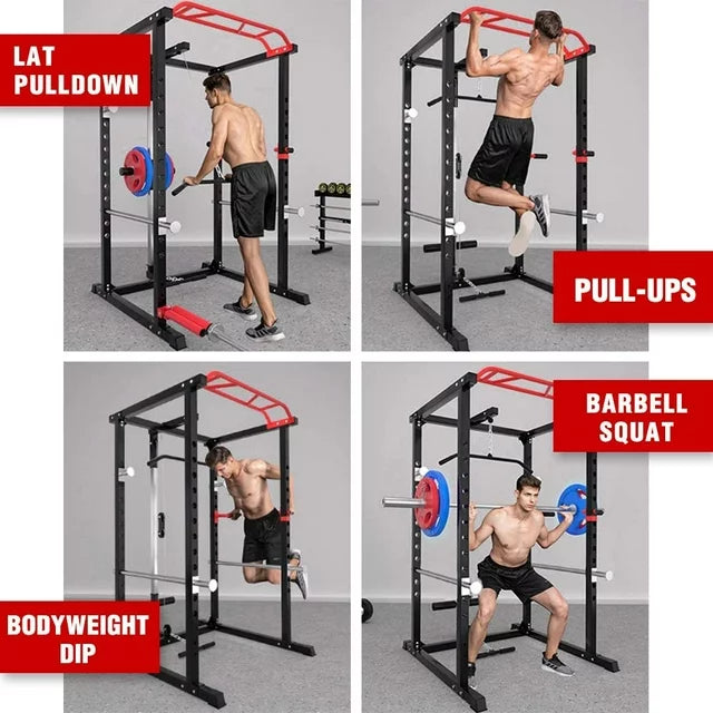 Power Rack Cage with Lat pull down