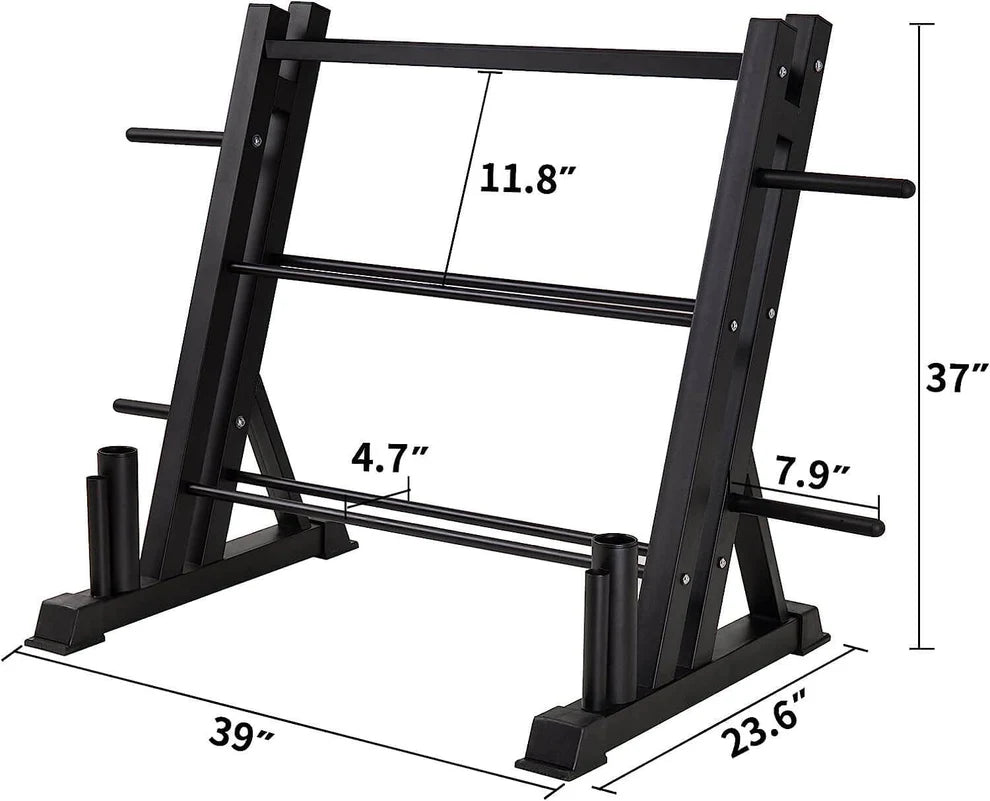 3 Tier Dumbbell Rack Multifunction Barbells Storage Rack